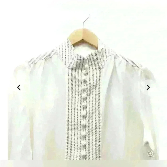 Soft Surroundings Lillith Tunic White Cream Button Front Lace Size Small P - Picture 4 of 15